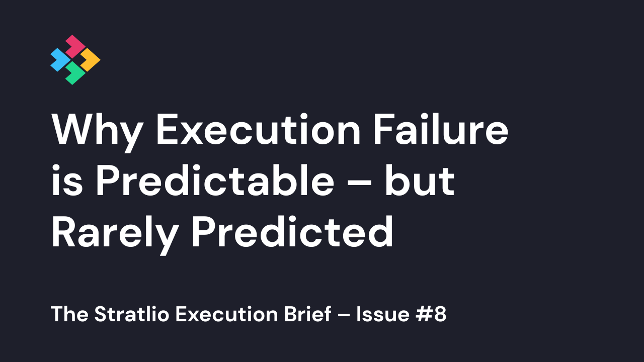 Why Execution Failure is Predictable – but Rarely Predicted